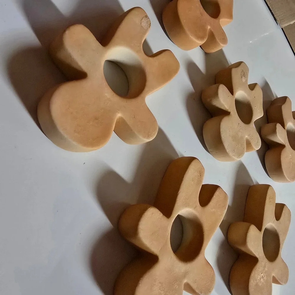 Vintage Gingerbread Napkin Rings Set of 6 Ceramic Christmas Table Decor